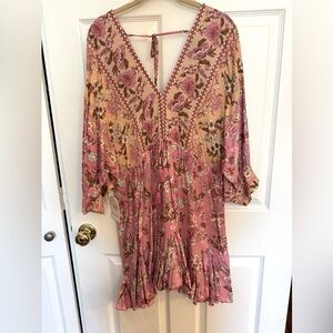 Floral Pink Bohemian Dress